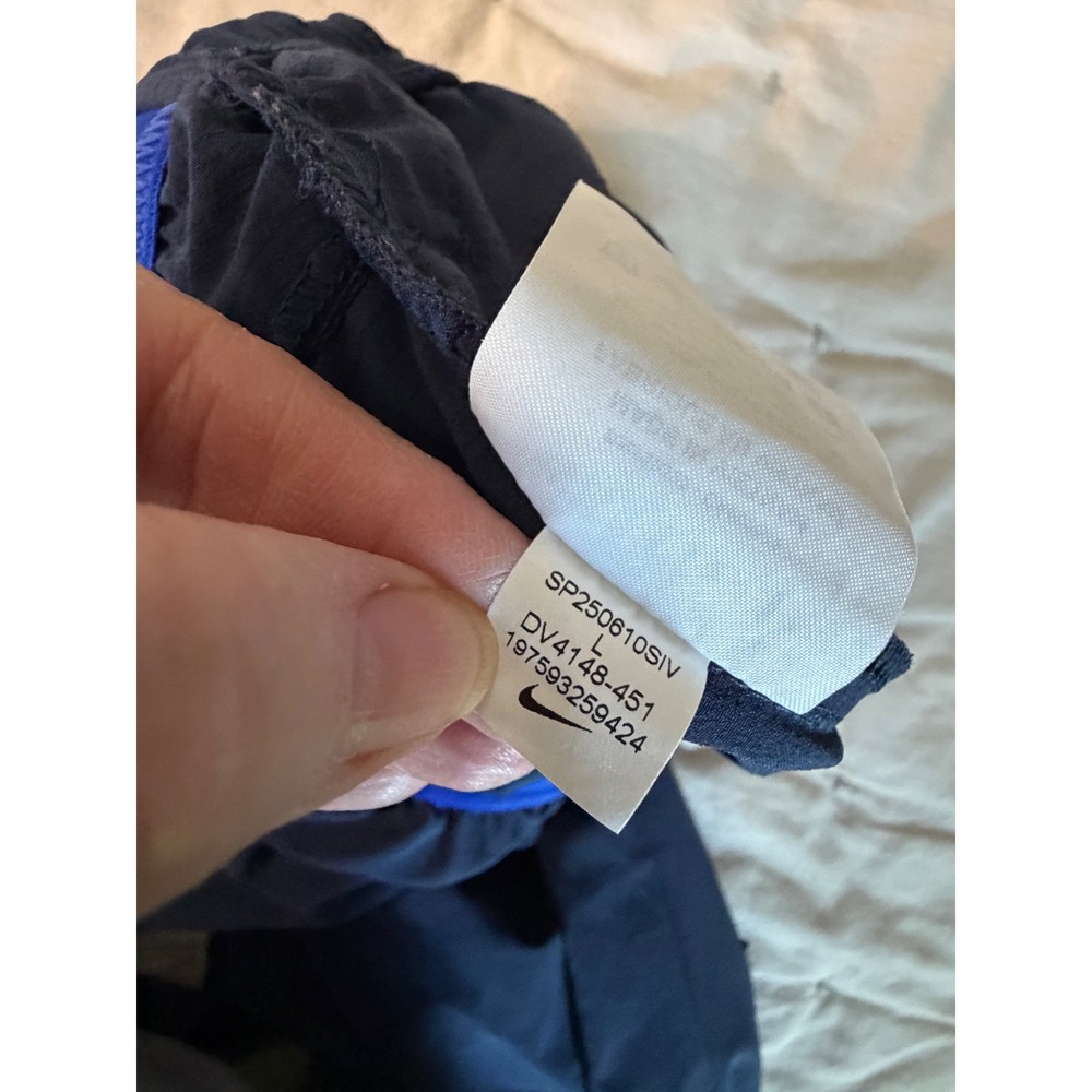 Nike Dri-Fit Running Pants Men L Navy Blue Athleisure Sports Gorpcore Stretch‎ - Picture 8 of 13